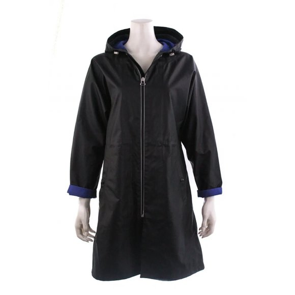 Rag & Bone Kenna Black Rain Jacket - Picture 1 of 3